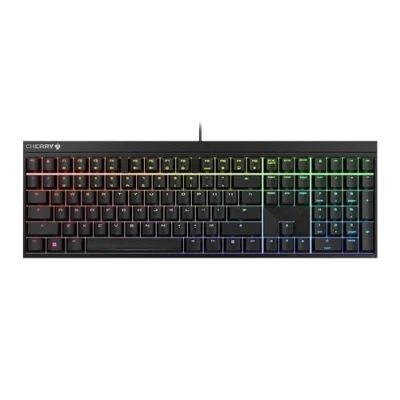 Abbildung von CHERRY MX 2.0S, Kabelgebundene Gaming Tastatur mit RGB Beleuchtung, EU Layout (QWERTY), Designed in Germany, Original RED Switches, Schwarz