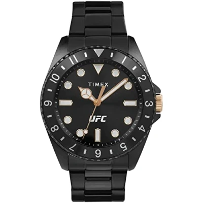 Abbildung von Timex UFC Herren Armbanduhr 42mm Edelstahl Schwarz TW2V56800