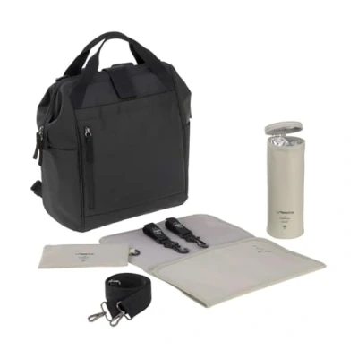 Abbildung von LÄSSIG Wickelrucksack Green Label, Goldie Up Backpack, black, PETA approved vegan, zum Teil aus recyceltem Material
