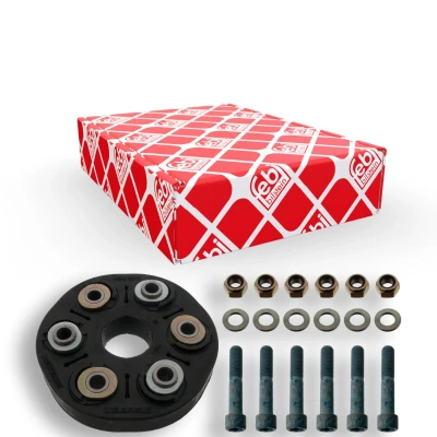 Abbildung von febi BILSTEIN 03976 Hardyscheibe 100 vorne 146 Plus mit Schrauben, Unterlegscheiben Muttern MERCEDES BENZ: W124 Limousine, T modell