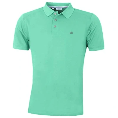 Abbildung von Calvin Klein Herren Campus 3 Knopf Kragen Polo Hemd Mint XXXXL