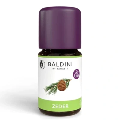 Abbildung von Baldini Bio Zedernöl 5ml 100% Naturreines Ätherisches Öl Lebensmittelqualität Vegan für Speisen, Getränke &amp; Aroma Diffuser aus Marokko