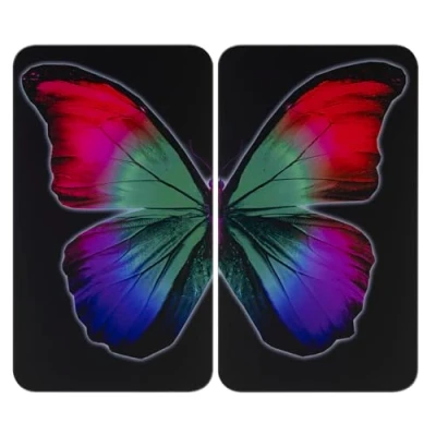 Abbildung von WENKO Herd Abdeckplatte &quot;Universal Butterfly by Night&quot;, (Set, 2 tlg.)