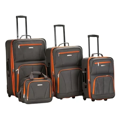 Abbildung von Rockland Luggage 4 Piece Set, Charcoal, One Size
