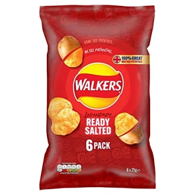 Abbildung von Walkers Crisps Ready Salted 6 Pack / x 25g