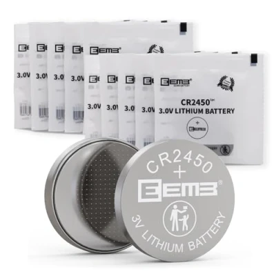 Abbildung von EEMB 10 Stück Batterie CR2450 Knopfzelle 3V 2450 Lithium DL2450 ECR2450 BR2450 für OOONO Uhren Teelichter Duftkerzen Alarmanlagen Autoschlüsselanhänger Fernbedienungen Taschenrechner