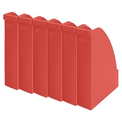 Abbildung von Leitz Stehsammler A4, 6er Pack, 100 % recyclebar, klimakompensiert, Blauer Engel, Recycle Sortiment, Rot, 24765020