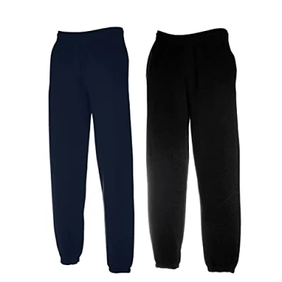 Abbildung von Fruit of The LoomHerren Hose, 1x Deep Navy + Schwarz elastisch 1 HL Kauf Notizblock, M