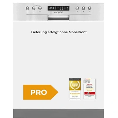 Abbildung von exquisit teilintegrierbarer Geschirrspüler &quot;EGSP9414 EB 030D inox&quot;, EGSP9414 inox, 14 Maßgedecke