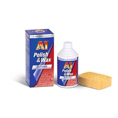Abbildung von DR. WACK A1 Polish &amp; Wax 250 ml inkl. Spezialschwamm I Auto Politur Wachs mit Carnauba Langanhaltender Schutz Glanz Für alle Lacke geeignet Hochwertige Autopflege Made in Germany