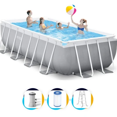 Abbildung von ÜBERSCHRIFT Erwachsene Schwimmen Pool Prisma Frame Light Grey