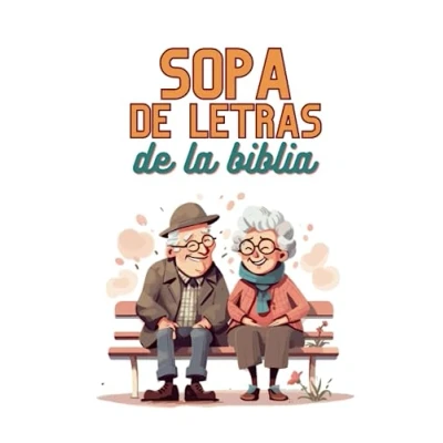 Abbildung von Sopas de letras para adultos: Busca Palabras la Biblia con letra grande: Crucigramas y pasatiempos Abuelos mayores en Español