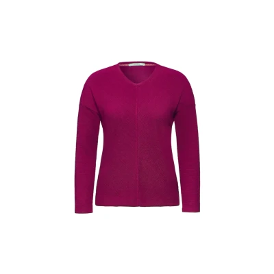 Abbildung von Cecil Ottoman Strickpullover, Damen, Größe: Small, Pink