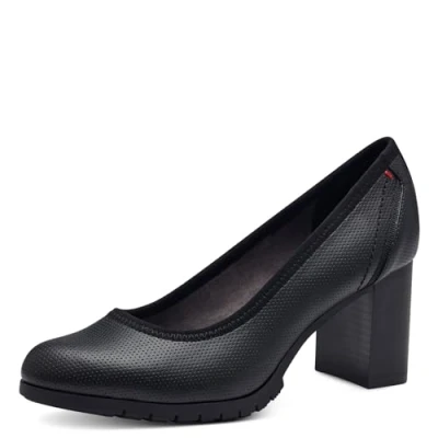Abbildung von s.Oliver Damen Pumps mit Blockabsatz Strukturmuster, Schwarz (Black), 39 EU