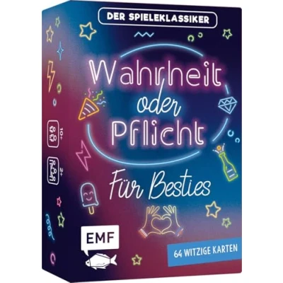 Abbildung von Edition Michael Fischer Kartenspiel: Wahrheit oder Pflicht für Besties. Der Spieleklassiker mit über 60 Karten Beste Freund*innen ab 13 Jahren, White