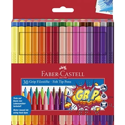 Abbildung von Faber Castell Filzstift Grip Colour Marker 30er Etui