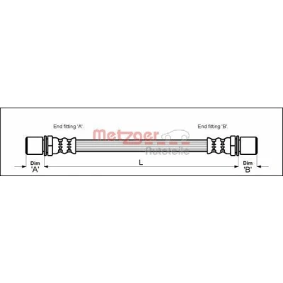Abbildung von METZGER 4113667 Bremsschläuche 318 F10 x 1