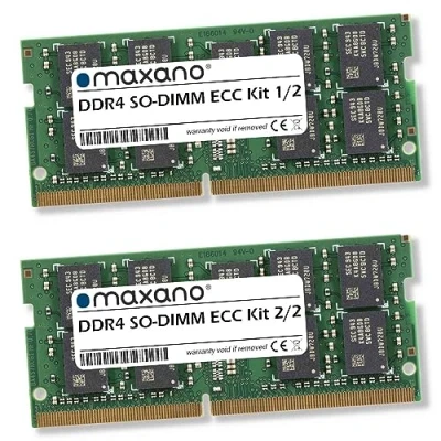 Abbildung von Maxano 64GB Kit 2X 32GB RAM kompatibel mit Synology DiskStation DS1821+ (PC4 21300 SO DIMM ECC Arbeitsspeicher)