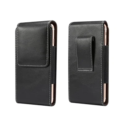 Abbildung von Baiyian Vertikal Handy Gürteltasche Holster Gürtel Hülle Ledertasche für iPhone 14 Pro Max 13 Plus, Samsung Galaxy A53 A52s