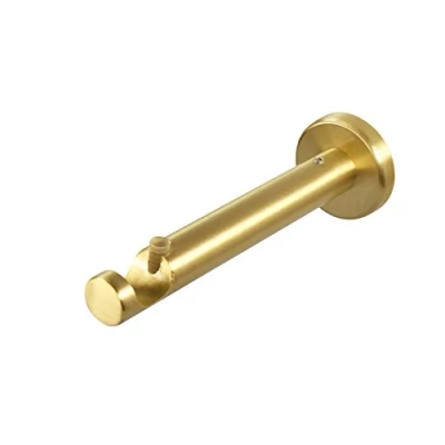 Abbildung von iso design Messing Matt Gardinenstangenträger offen für 16 mm Gardinenstangen Wandabstand 10,5 cm