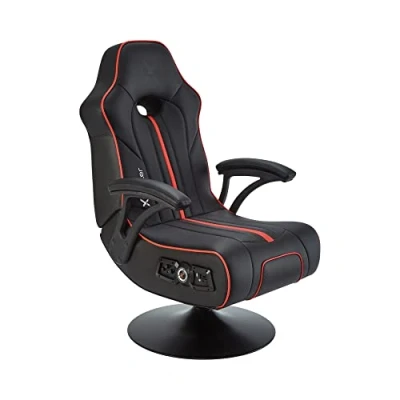 Abbildung von X Rocker TORQUE 2.1 Gaming Sessel mit Wireless Audiosystem und Vibrationsmotor schwarz/rot