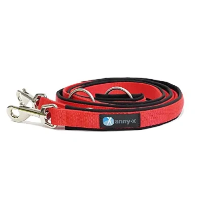 Abbildung von anny x teilgepolsterte Führleine Classic Bolt Fun schwarz rot 3m