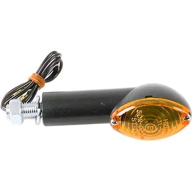 Abbildung von Shin Yo Blinkerpaar Cateye 12V/H21 M10 lang schwarz, gelbes Glas