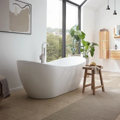 Abbildung von Freistehende Whirlpool Badewanne OVALO PLUS