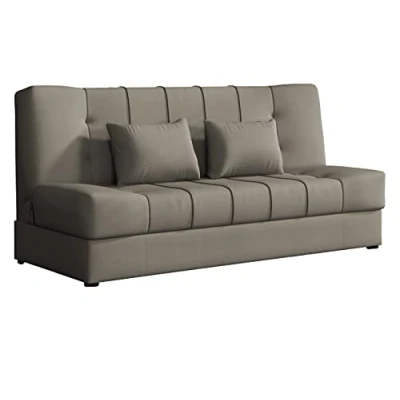 Abbildung von Mirjan24 Schlafsofa Sonik mit Bettkasten, Couch Schlaffunktion, 3 Sitzer Sofa, Bettsofa, Farbauswahl, Polstersofa, Schlafsofa, Couchgarnitur (Velluto 3)