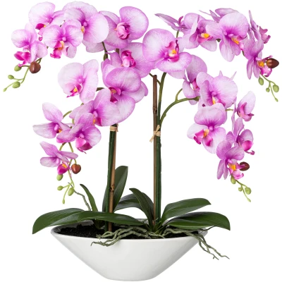 Abbildung von Creativ green Kunstorchidee &quot;Deko Orchidee Phalaenopsis in Keramikschale&quot;