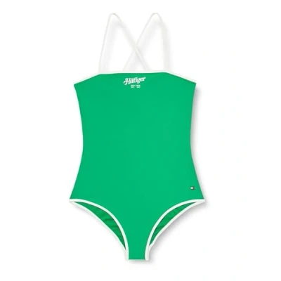 Abbildung von Tommy Hilfiger ONE Piece Badeanzug für Kinder, Größe: 164 176, Radiant green