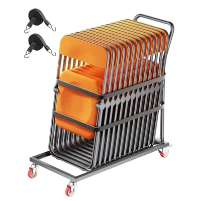 Abbildung von VEVOR Klappstuhlständer für 25 Stühle 136kg L Form vertikal 1080x535x1080mm