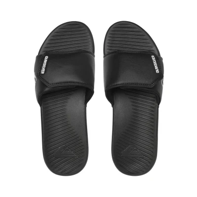 Abbildung von Quiksilver Bright Coast Badesandale, Herren, Größe: 46, Black/white/black Kunststoff