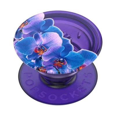 Abbildung von PopSockets: PopGrip Plant Ausziehbarer Sockel und Griff aus Pflanzlichen Materialien mit Austauschbarem Oberteil für Smartphones Tablets Dark Orchid