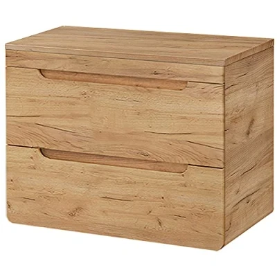 Abbildung von Lomadox Badmöbel Waschtisch Unterschrank Set 81cm, Wotaneiche Dekor, 2 Softclose Auszüge, B/H/T ca.: 81/61,5/46 cm