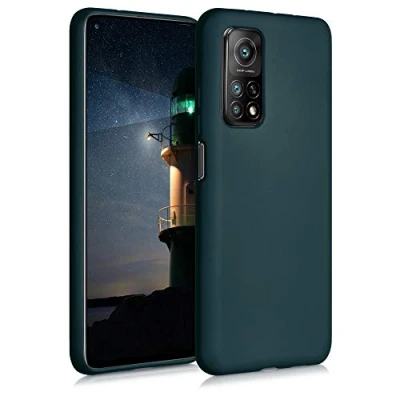 Abbildung von kwmobile Case kompatibel mit Xiaomi Mi 10T / Pro Hülle Schutzhülle aus Silikon metallisch schimmernd Handyhülle Metallic Petrol