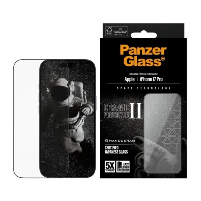 Abbildung von PanzerGlass Ceramic II Schutzglas iPhone 17 Pro UWF