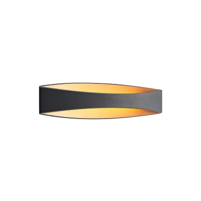 Abbildung von Arcchio LED Wandleuchte Jelle, 44 cm, schwarz, Aluminium