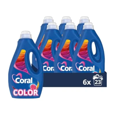Abbildung von Coral Farbschutz Color Waschmittel Flüssigwaschmittel für Farben länger wie neu 6x 1,15L