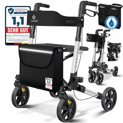 Abbildung von KESSER Rollator, Rollator Gehwagen Gehhilfe klappbar Alu Laufhilfe