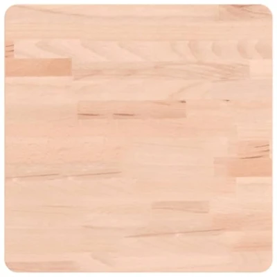 Abbildung von vidaXL Tischplatte, Quadratisch Holzplatte mit 4 abgerundeten Ecken, Holztischplatte Ersatzplatte für Couchtisch, Massivholztischplatte Platte, 40x40x4 cm Massivholz Buche