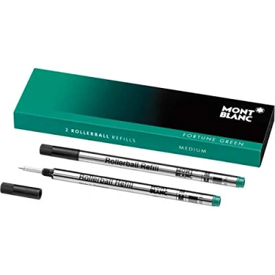 Abbildung von Montblanc Tintenroller Minen Irish Green 105161 Grüne Ersatzmine für Roller Ball und Fineliner Größe M 2 x Refill Rollerball