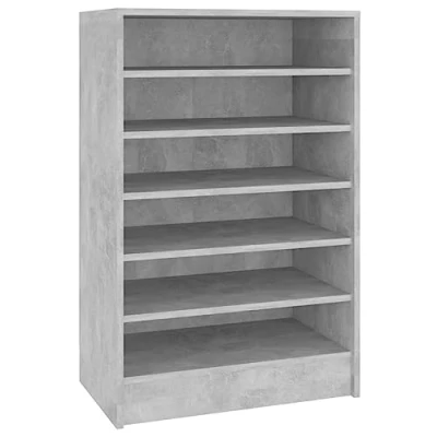 Abbildung von vidaXL Schuhschrank Schuhablage Schuhregal Schuhaufbewahrung Schuhständer Regal Schrank Schuhkommode Schuhorganizer Betongrau 60x35x92cm Holzwerkstoff