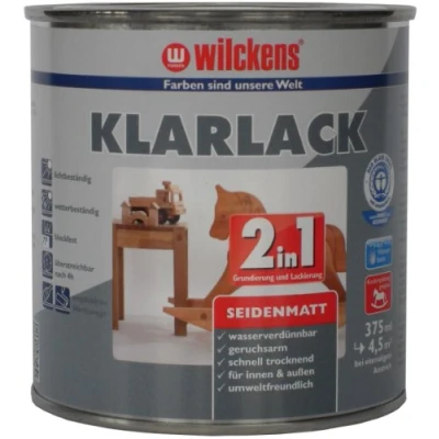 Abbildung von Wilckens 2in1 Klarlack seidenmatt, 375 ml, farblos