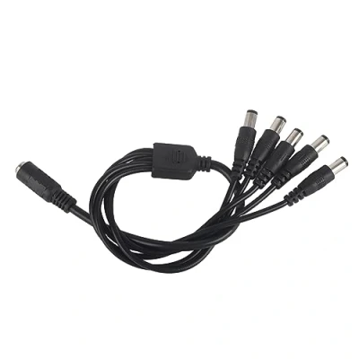 Abbildung von ASHATA 5,5x2,1mm DC Splitter Kabel, Buchse auf Stecker Powercable Verteiler Kabel Stromkabel,CCTV 12V Stromverteiler Adapter für CCTV Kamera(1 5 Stecker)