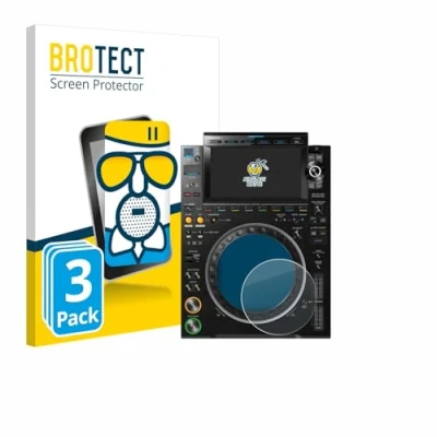 Abbildung von BROTECT Entspiegelungs Schutzglas für Pioneer CDJ 3000 (Kreis) (3 Stück) Schutz Folie Panzerfolie Glas Matt [Extrem Kratzfest 9H, Anti Reflex]