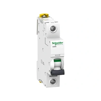 Abbildung von Schneider Electric A9F74101 Thermo Magnetischer Sicherungsautomat iC60N, 1P, 1 A, C Kurve (Schalter), weiß, 32A,