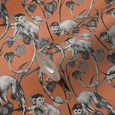Abbildung von METROPOLIS BY MICHALSKY LIVING Vliestapete &quot;Change is good, Mad Monkeys&quot;, floral botanisch tropisch, Designertapete Tapete Dschungel Tapeten Wohnzimmer Schlafzimmer Küche