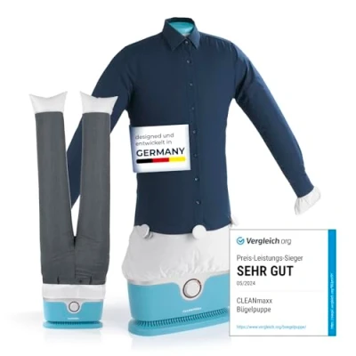 Abbildung von CLEANmaxx Bügelsystem Hemdenbügler für Hemden &amp; Blusen + Bügler Aufsatz Hosen, 1800 W, Trocknen und in Minuten knitterfrei