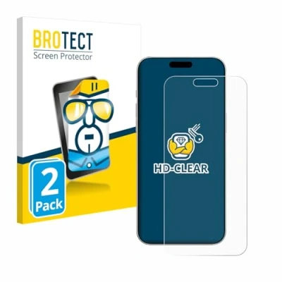 Abbildung von BROTECT (2 Stück Schutzfolie für Apple iPhone 16 Pro Displayschutz Folie Ultra Klar
